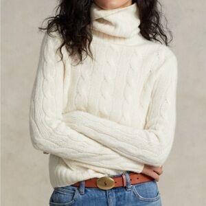 Polo by Ralph Lauren 100% Cashmere Cable Knit Turtleneck Sweater PRICED TO SELL✨
